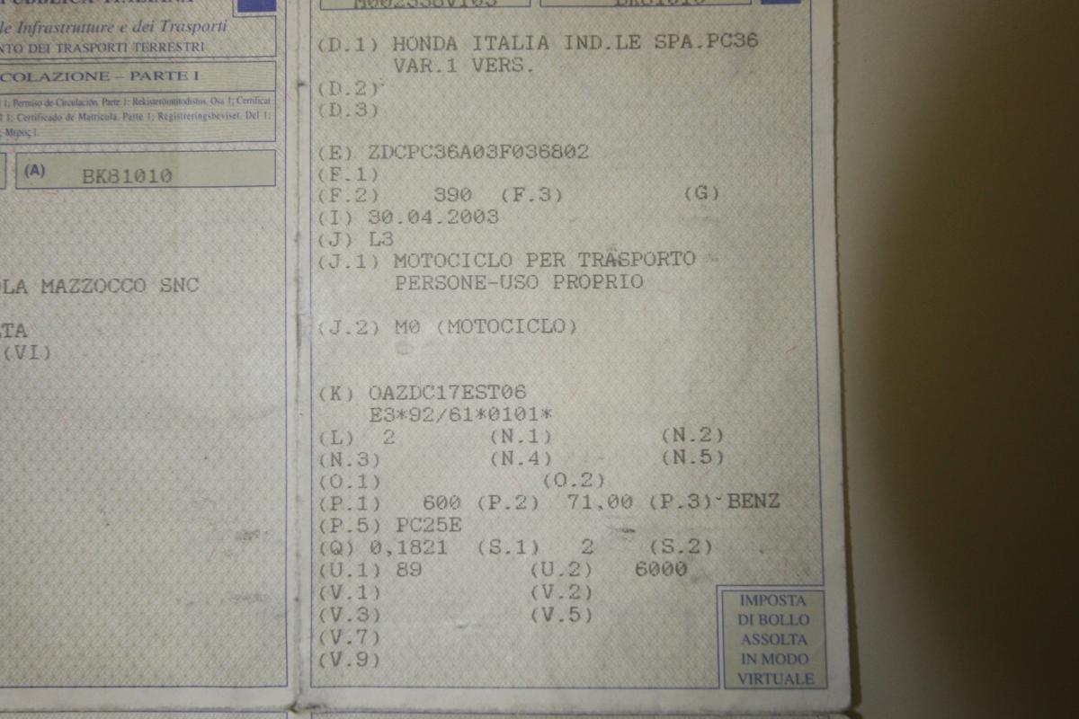carta circolazione